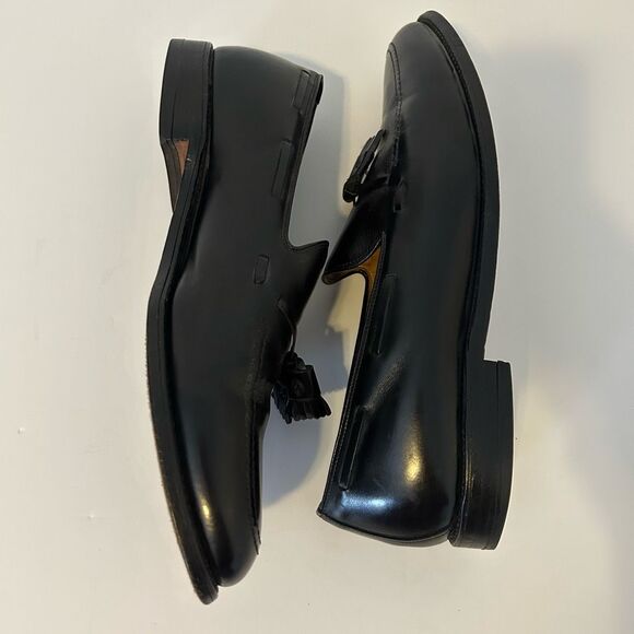 ALLEN EDMONDS GRAYSON Mens BLACK LEATHER TASSEL LOAFERS DRESS SHOES SZ 13 E USA - Picture 11 of 13